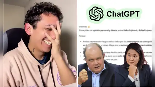 Tiktoker le pregunta a la IA si votaría por López Aliaga o Keiko Fujimori en una segunda vuelta y respuesta lo deja atónito: "Yo… "