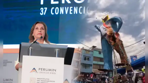 Dina Boluarte: queman muñeco de la presidenta en rechazo por su llegada a Arequipa
