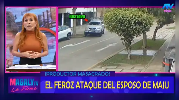 Magaly Medina expone exclusivas imágenes de Gustavo Salcedo yendo a agredir a exproductor de Latina: casi atropella a peatón y pasó por un sardinel