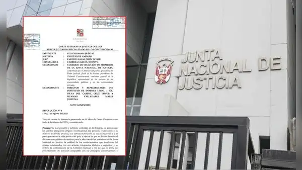 Poder Judicial admite demanda de amparo para anular proceso de selección de miembros de la JNJ