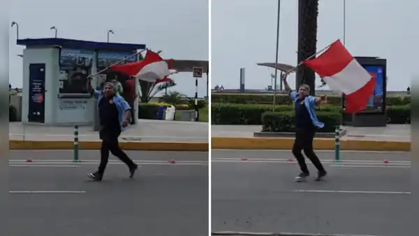 Chofer marchó flameando la bandera del Perú en paro de transportistas y su mensaje emociona en redes: "Queremos vivir"