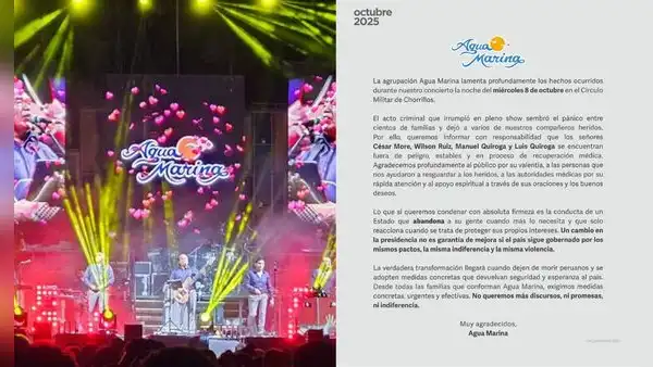 Agua Marina condena indiferencia política tras atentado en Chorrillos: “Un cambio en la presidencia no es garantía de mejora”