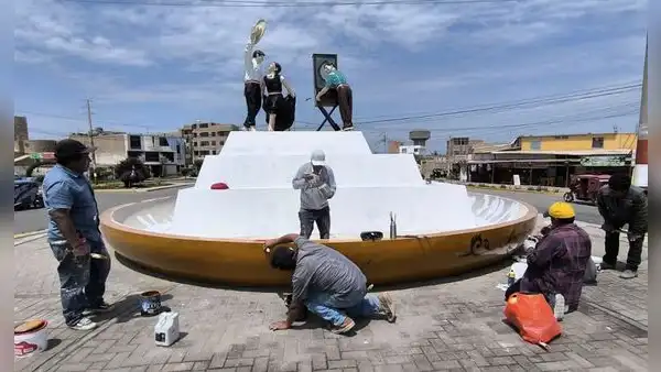Chiclayo: artistas plásticos embellecen de forma voluntaria el ingreso a Monsefú