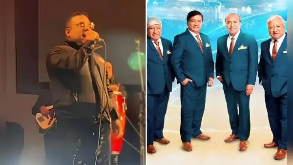 Integrantes de Armonía 10 se presentan con chaleco antibalas en concierto tras balacera contra Agua Marina