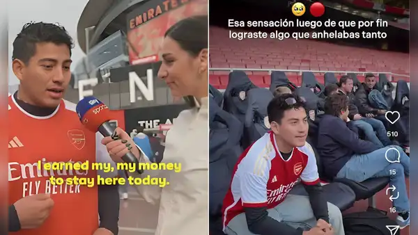Hincha peruano cumple su sueño al lograr ver al Arsenal en vivo y protagoniza momento emotivo con reportera: ''Es mi equipo desde niño''