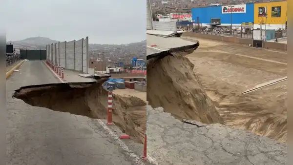 Colapsa parte de la avenida Néstor Gambetta en Ventanilla: enorme forado podría expandirse