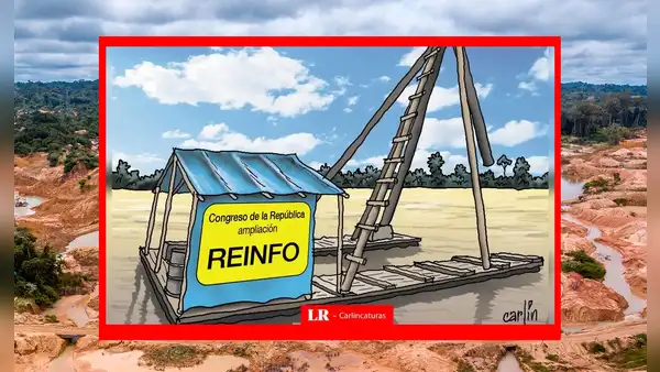 Carlincatura expone cómo el Congreso mantiene a flote la minería ilegal con la ampliación del REINFO