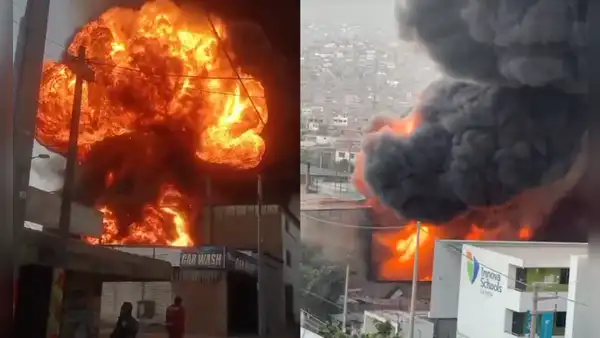 Reportan incendio de gran magnitud en San Juan de Lurigancho: varias casas han sido afectadas