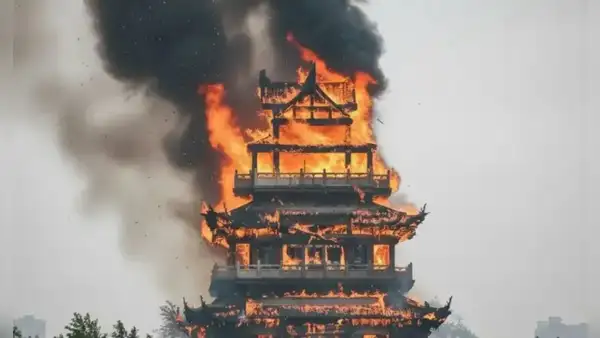 Así quedó uno de los patrimonios históricos de China tras feroz incendio en el templo budista de 1.500 años