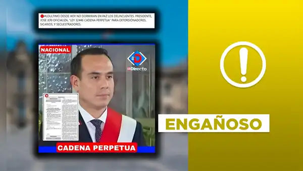 José Jerí no promulgó durante su gobierno la ley de cadena perpetua para extorsionadores por el delito de criminalidad sistemática