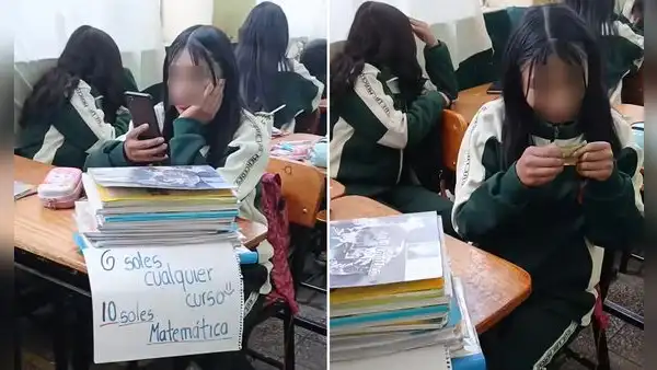 Escolar peruana cobra por prestar sus cuadernos y usuarios reaccionan: “Mente emprendedora”