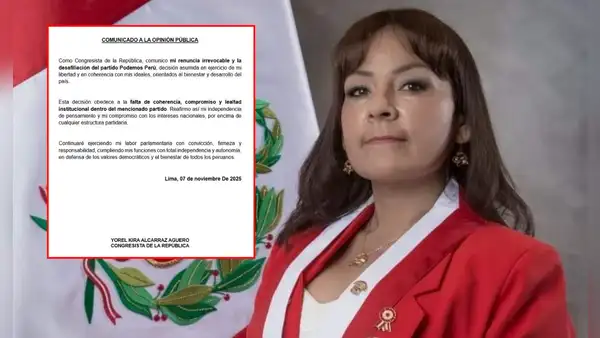 Congreso: Kira Alcarraz reitera su renuncia a la bancada de Podemos Perú