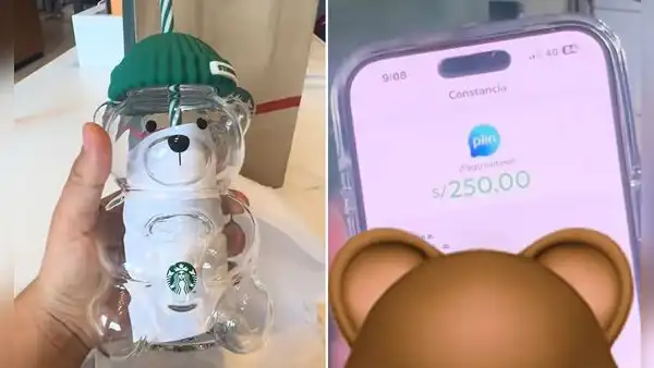 Peruano sorprende al revender exclusivo vaso oso de Starbucks a casi el doble de su precio original: "Todo conforme"