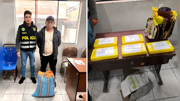Detienen a hombre que intentó pasar 5 kilos de cocaína camuflados en un rollo de lijar en Cusco