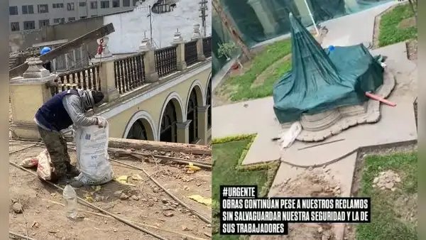 Estudiantes de Bellas Artes denuncian riesgos a su salud y trabajos por ejecución de obras sin aviso: "Encima de nuestras cabezas"