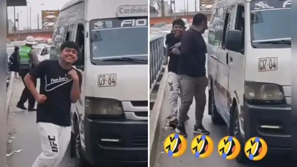 Policía castiga a chofer y cobrador de combi a dar 100 vueltas al auto por cometer infracción y redes estalla: "Así se educa"