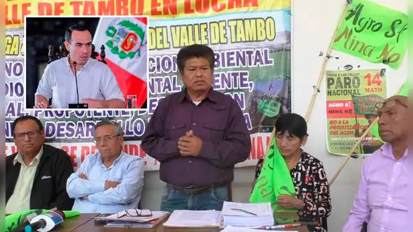 Agricultores en Arequipa exigen que José Jerí detenga operaciones de Southern en Valle Tambo