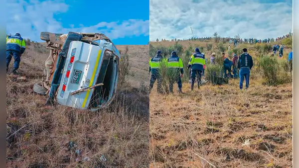 Combi se despista y cae por pendiente en Otuzco: accidente deja cuatro fallecidos y al menos nueve heridos