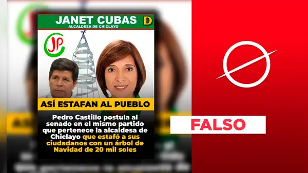 Es falso que Pedro Castillo postulara al Senado por el partido Juntos por el Perú