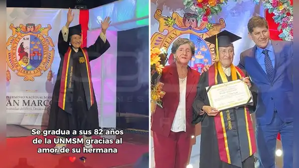 Celebra su fiesta de graduación de la UNMSM a los 82 años y emociona con su mensaje a su hermana: "Me dio todo su apoyo"