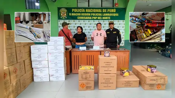 Chiclayo: operativos incautan casi 2 toneladas de pirotécnicos en almacén y taller clandestino