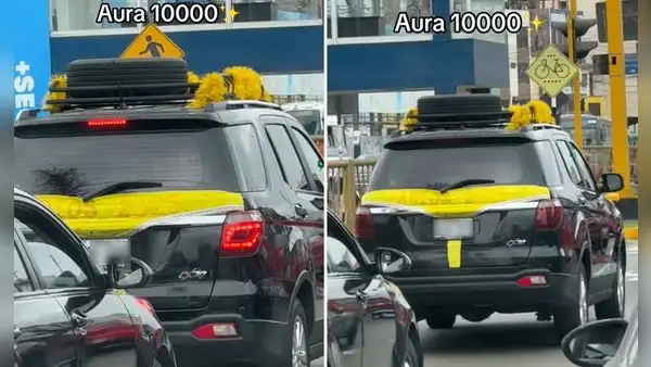 Conductor peruano causa sensación al colocar ‘ropa interior’ amarilla a su auto: “Perú ganándole a la IA”