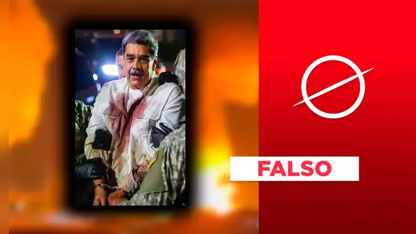 Fotografía de Nicolás Maduro aparentemente herido tras su captura en Venezuela fue generada con IA