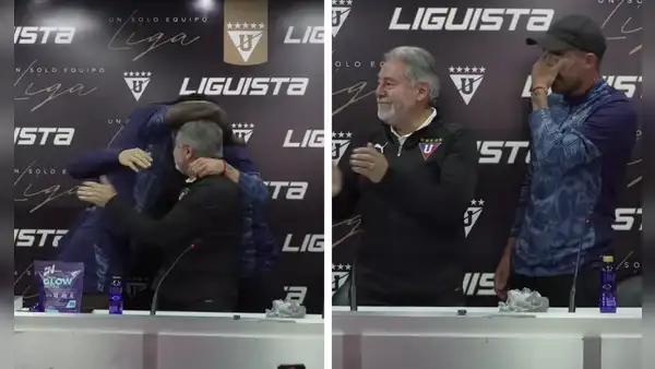 Compañeros de Lisandro Alzugaray interrumpen conferencia para despedirlo entre lágrimas tras fichar por Universitario: "'Licha' no se va"