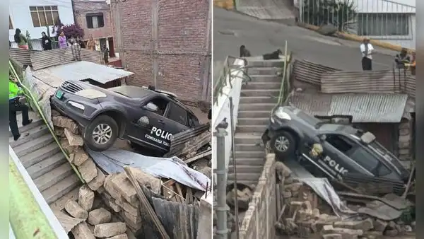 Patrullero policial cae sobre vivienda en Arequipa y familia exige investigación: “Me dicen que me calme”