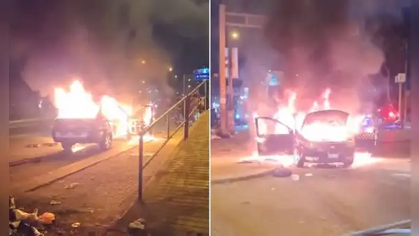Auto se incendia cerca de mercado Limoncillo en Rímac: reportan fuerte tráfico hacia San Juan de Lurigancho