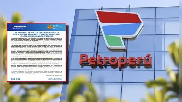 Colegio de Abogados de Lima pide derogar decreto que privatiza Petroperú: "Carece de sustento legal"