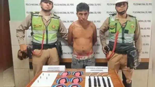 Piura: detienen a presunto extorsionador con municiones y stickers de Sarita Colonia