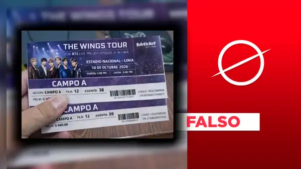 Son falsas las imágenes que circulan de las supuestas entradas físicas del concierto de BTS en Perú