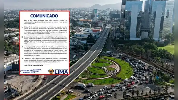 Municipalidad de Lima suspende obras en la Nueva Vía Rápida Javier Prado y evalúa nuevo plan de desvíos