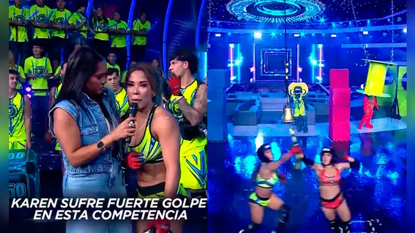 Karen Dejo sufrió un fuerte golpe en ‘Esto es guerra’, programa que sigue siendo líder en el rating