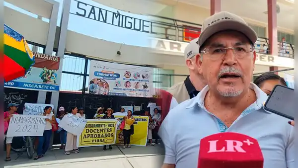 Docentes protestan durante visita de ministro de Educación a Piura: "¡Exigimos nuestros derechos!"