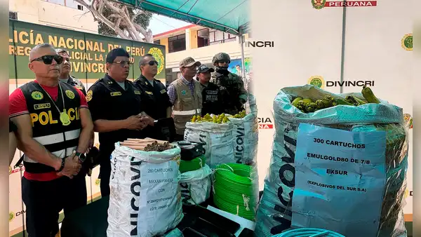 PNP incauta más de 500 explosivos que serían destinados a organizaciones criminales en La Libertad