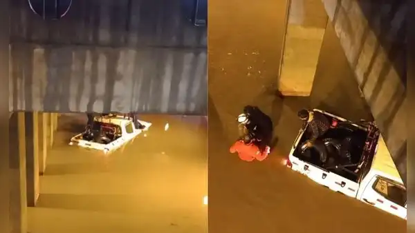 Intensas lluvias inundan bypass vehicular y generan cancelación de vuelos en Arequipa