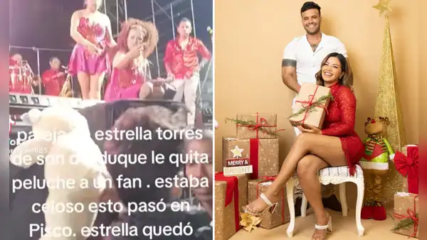 Estrella Torres, excantante de Corazón Serrano, niega que su esposo haya agredido a fan que le regaló un peluche: “La seguridad lo empujó”
