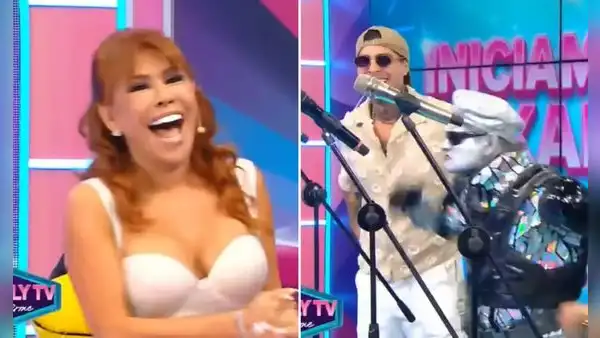 Magaly Medina sorprende al incluir karaoke con personajes de Chollywood en su programa: "Esto es lo que tenemos, no hay más"