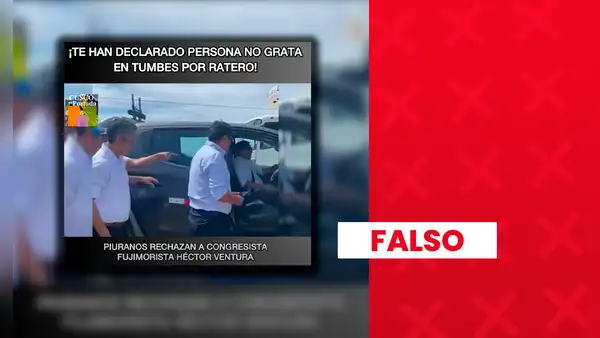 Congresista Héctor Ventura sí fue increpado por un ciudadano, pero video no es actual: ocurrió en el 2023 en Tumbes