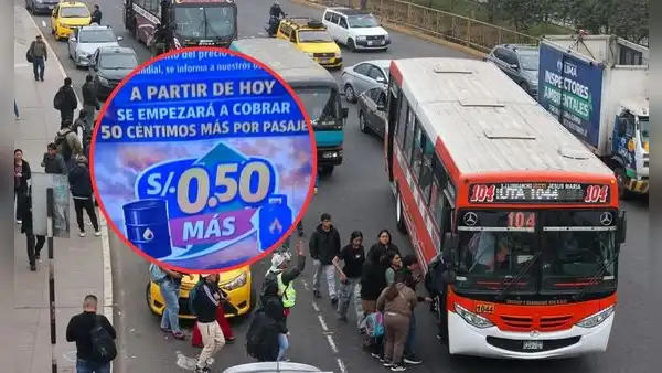 Pasajes de transporte público aumentan hasta en S/1 debido al incremento del precio de los combustibles