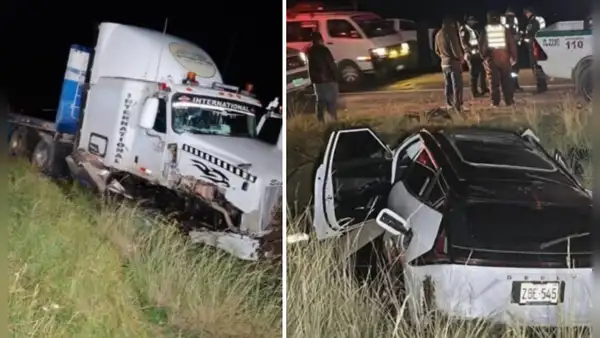 Tres heridos dejan violento choque entre camioneta y tráiler en Juliaca