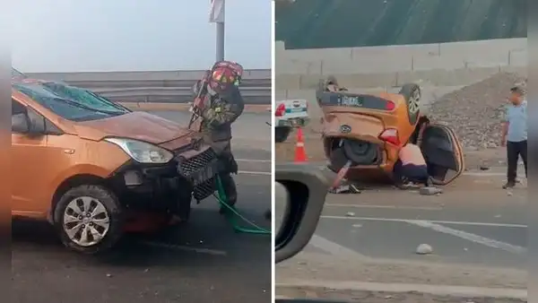 Auto se despista, da vueltas de campana y deja cinco heridos en la Costa Verde