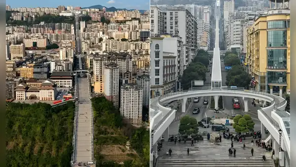 China presenta la escalera mecánica al aire libre más extensa del mundo: es equivalente a un edificio de más de 80 pisos