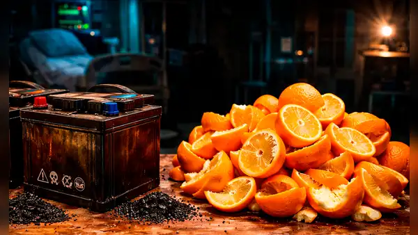 Científicos indios consiguen convertir cáscaras de naranja en objeto clave para baterías de hospitales y bancos ante apagones