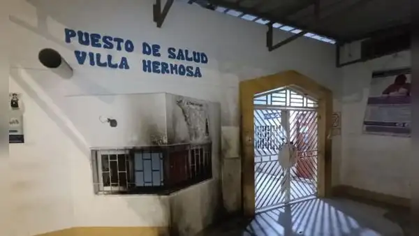 Incendian posta en presunto atentado extorsivo en Chiclayo: atención médica fue suspendida