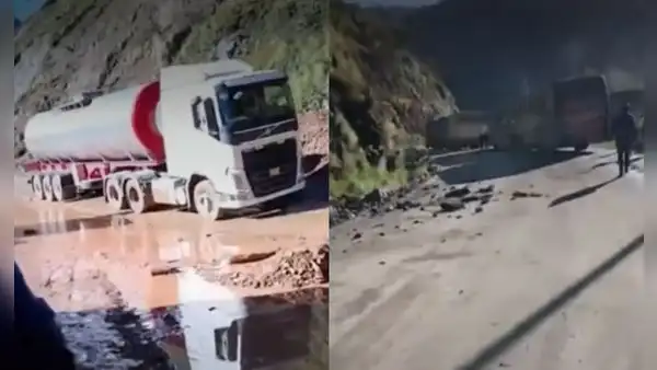 Huaicos bloquean la Carretera Central en San Rafael: pasajeros varados y tráiler atrapado