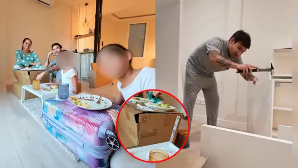 Ezio Oliva se muda a España con Karen Schwarz y sus hijas y revela su dura realidad: "Nuestro comedor es una caja"