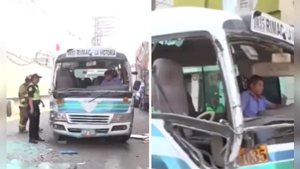 Choque entre buses que competían por pasajeros deja más de 10 heridos en el Rímac